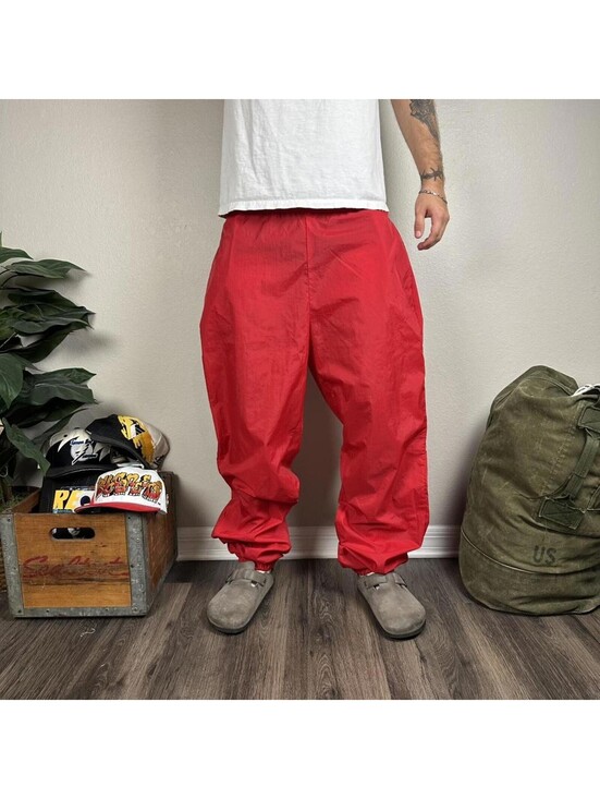 Marlboro Other - Vintage 90s red Marlboro baggy wide legged track pants retro fit cuffed Large